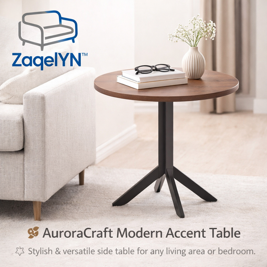 ZaqelYN™ AuroraCraft Modern Accent Table