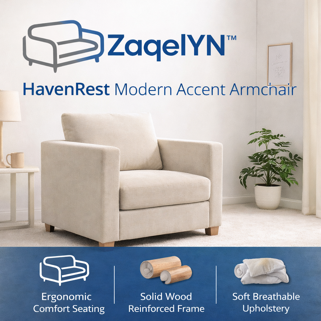 ZaqelYN™ HavenRest Modern Accent Armchair