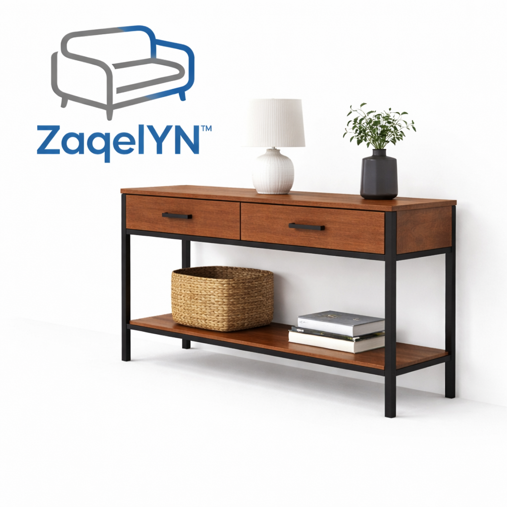 ZaqelYN™ HarborLine Modern Storage Console Table