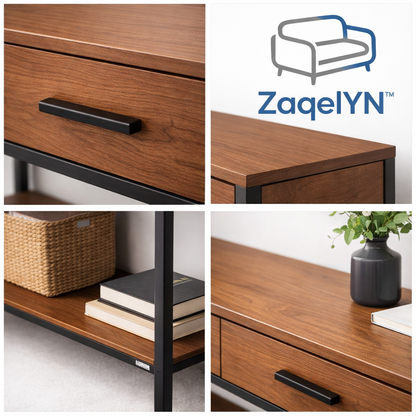 ZaqelYN™ HarborLine Modern Storage Console Table